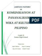 SHS1103 Komunikasyon at Pananaliksik Sa Wika at Kulturang Filipino