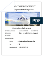 An Assignment On Wage-Sim: Compensation Management