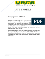 Corporate Profile: Company Name - HDFC Life
