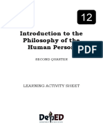 Introduction To The Philosophy of The Human Person: Learning Activity Sheet