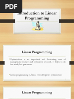 Introduction To Linear Programming