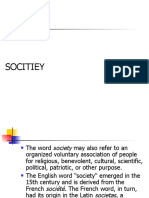 Sociology - Session 6 - Society
