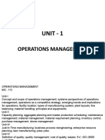 Unit - 1: Operations Management