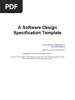 A Software Design Specification Template