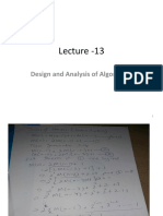 Lecture - 13: Design and Analysis of Algorithms