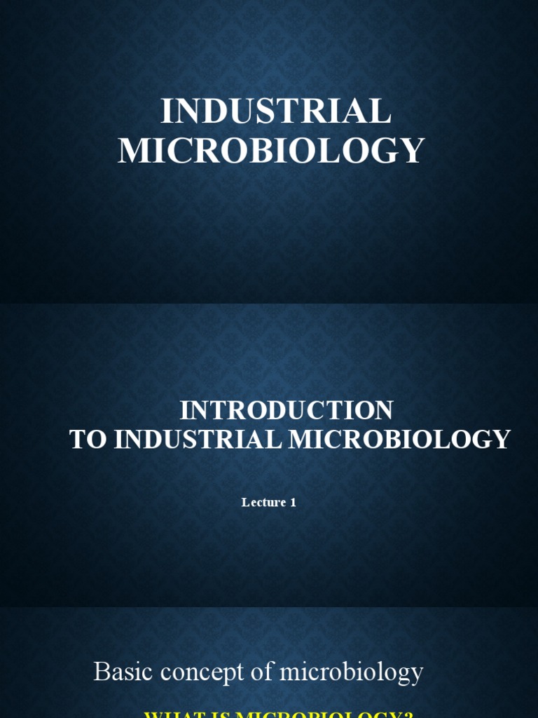 Industrial Microbiology PDF Taxonomy (Biology)