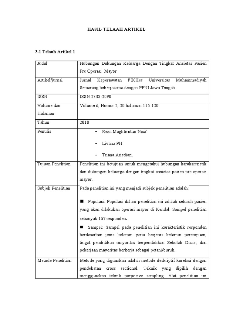 BAB III TELAAH ARTIKEL Sajaaa | PDF | Kesehatan Holistik | Sains ...
