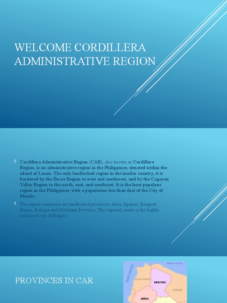 Welcome Cordillera Administrative Region | PDF | Foods