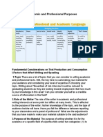 EAP Text Production and Consumption Factors