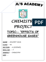 Effects of Green House Gases (Chemistry Project Class-11)