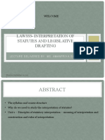 Law333-Interpretation of Statutes and Legislative Drafting 1