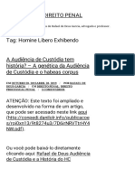 Audiência de Custódia: A História do Habeas Corpus