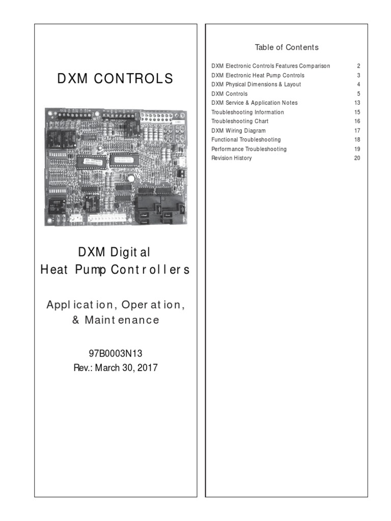 97b0003n13 Climatemaster DXM Controls Heat Pump Application Manual