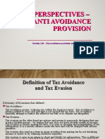 LEGAL PERSPECTIVES ON TAX AVOIDANCE