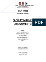 Faculty Marked Assignment 3: CIEN 40022