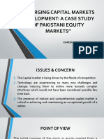 Emerging Pakistani equity markets case study