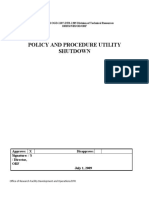 Policy and Procedure Utility Shutdown: ORF Manual OGD-1107-DTR-1205 Division of Technical Resources Dhhs/Nih/Od/Orf