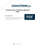 Vacation Leave of Absence Approval Letter