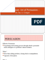 The Necessary Art of Persuasion