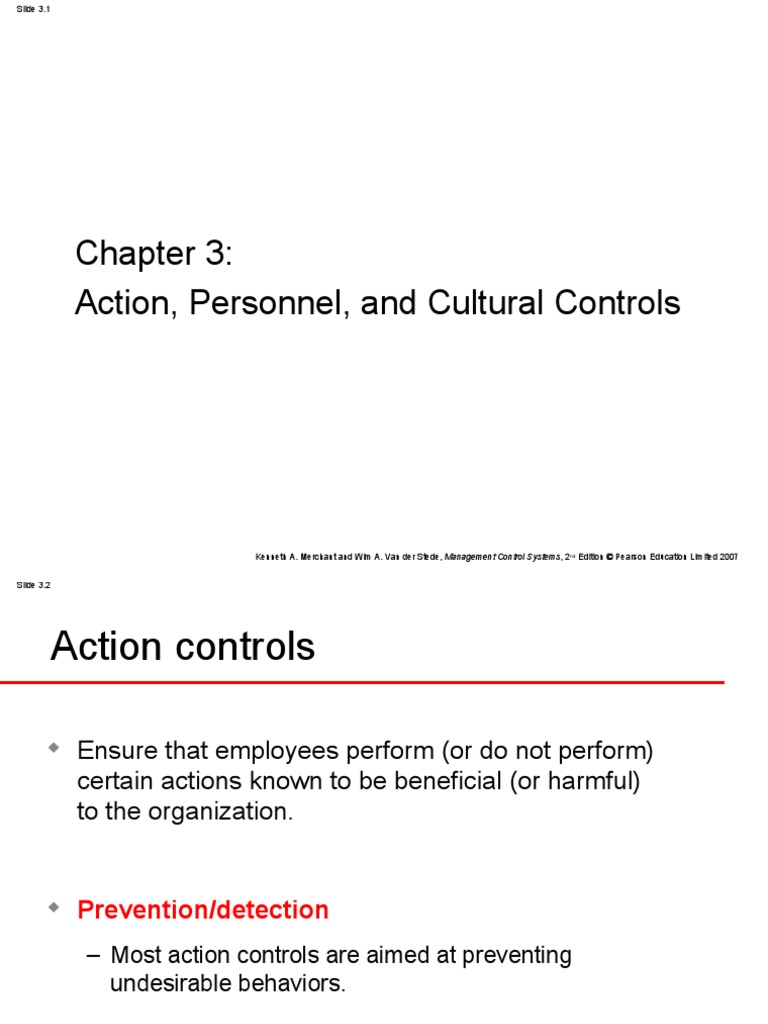 Chapter 3 Action, Personnel, and Cultural Controls | PDF | Value ...