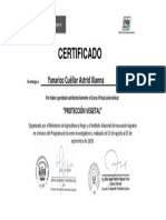 Certificado Protección Vegetal Yanarico Astrid