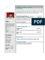 Curriculum - Vitae: Job Objective