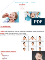 Dental Behavior Management of Children: Presented by