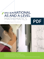 Oxfordaqa International As and A Level Maths Specification