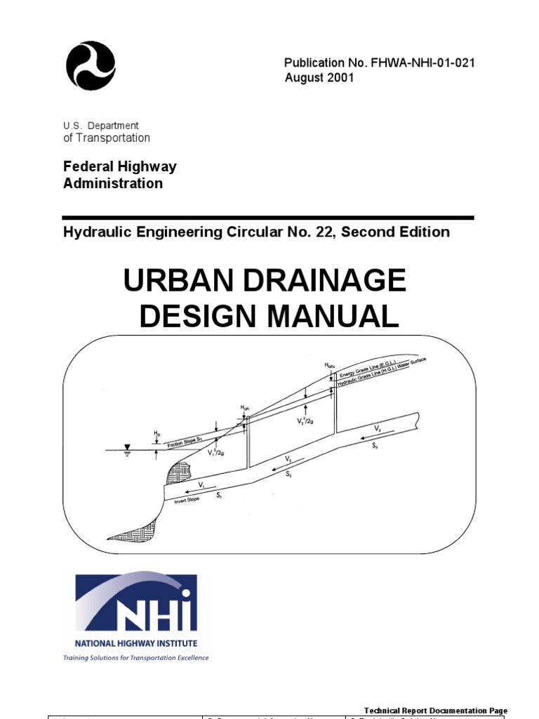 Urban Drainage Design Manual, 2nd Ed. | PDF | Stormwater | Drainage