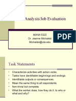 Job Analysis/Job Evaluation: MANA 5322 Dr. Jeanne Michalski Michalski@uta - Edu