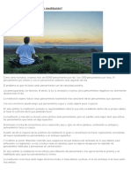 Como Funciona El Proceso de Meditacion