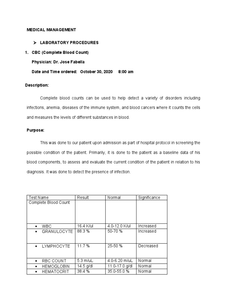 Medical Management: Lab Test Results | PDF | Electrocardiography ...