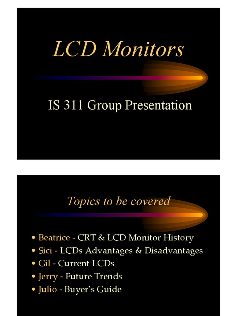 LCD Monitor History and Trends | PDF | Computer Monitor | Liquid ...