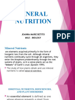 Mineral Nutrition: Joanna Marie Betito Mile - Biology