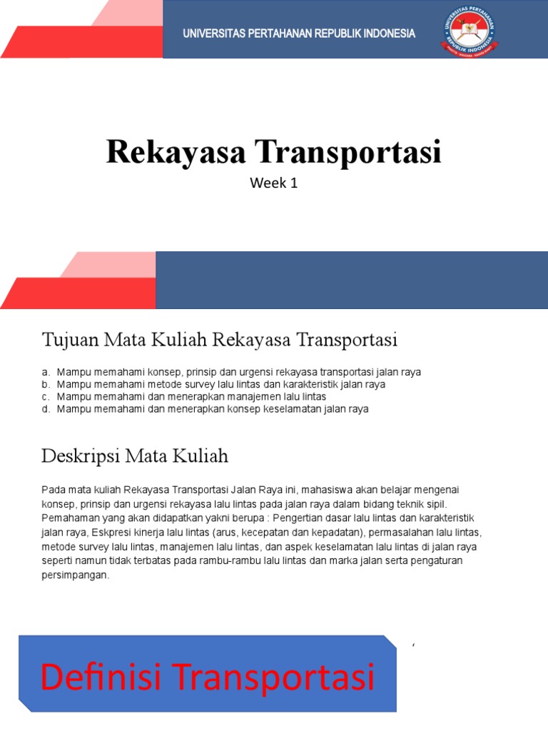 Rektrans - Week 1 | PDF