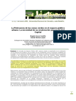 La Relevancia de Las Zonas Verdes en El Espacio Público Urbano: La Necesidad de Su Revaloración para La Ciudad Capital