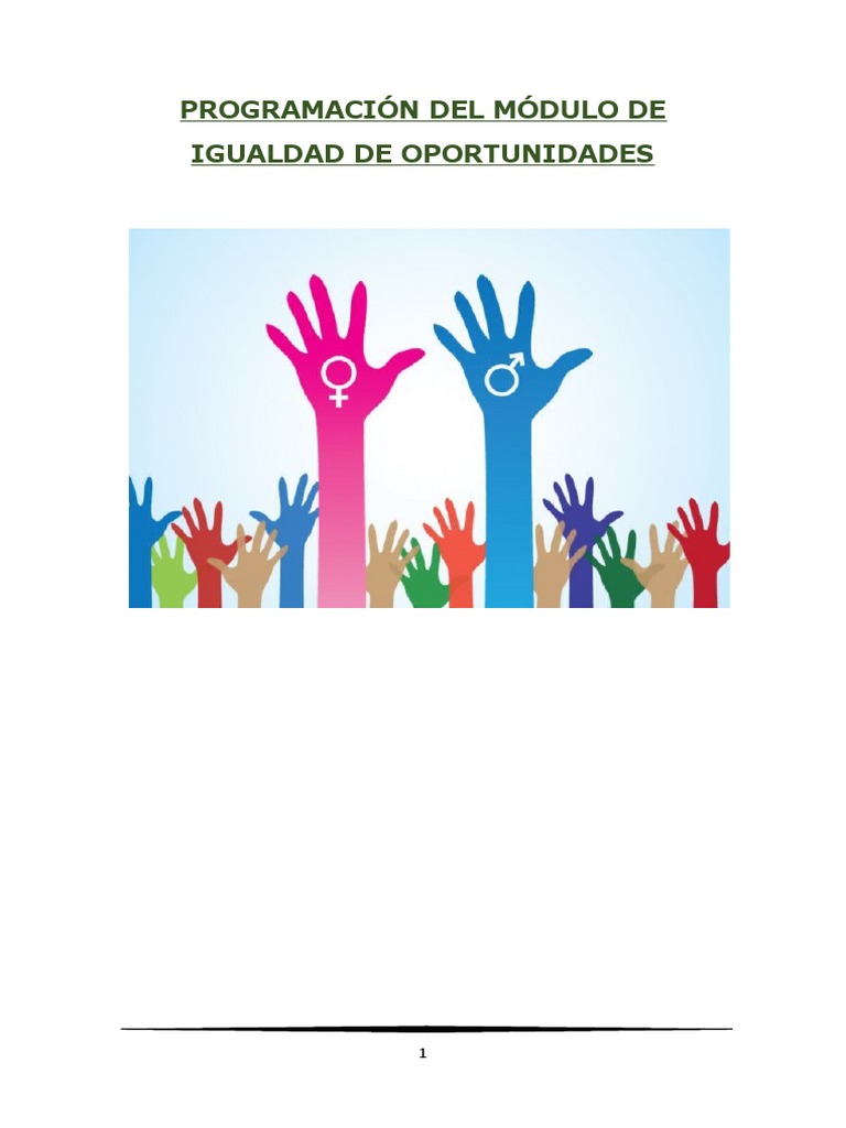 Módulo de Igualdad de Oportunidades | PDF | Mujer | Igualdad de género