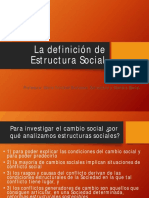 Definicion de Estructura Social. 2018.19