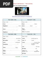 Greetings Introductions Video Activities Information Gap Activities Video Movie Activities - 79289