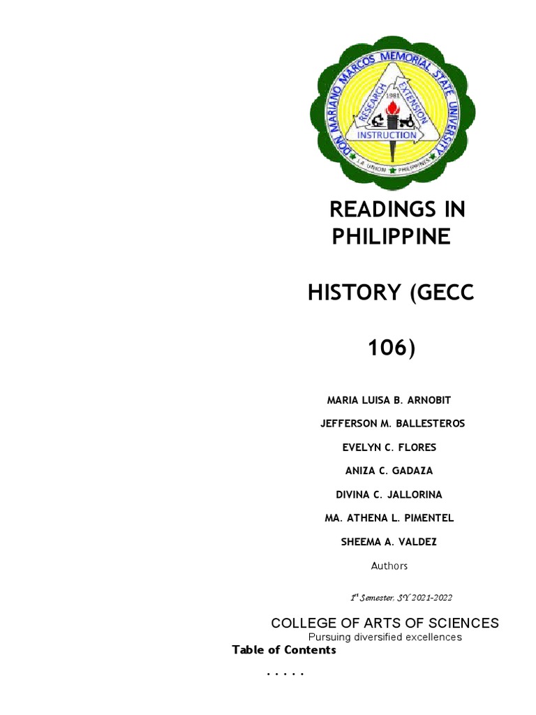 Analyzing Philippine History Through Primary Sources A Course Outline
