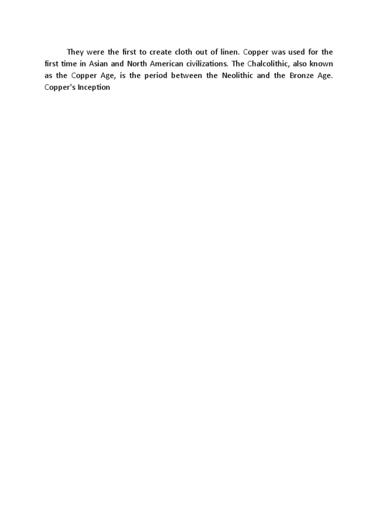 Copper's Inception in Ancient Civilizations | PDF