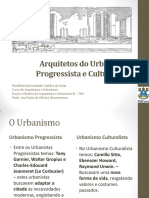 Arquitetos do Urbanismo Progressista e Culturalista