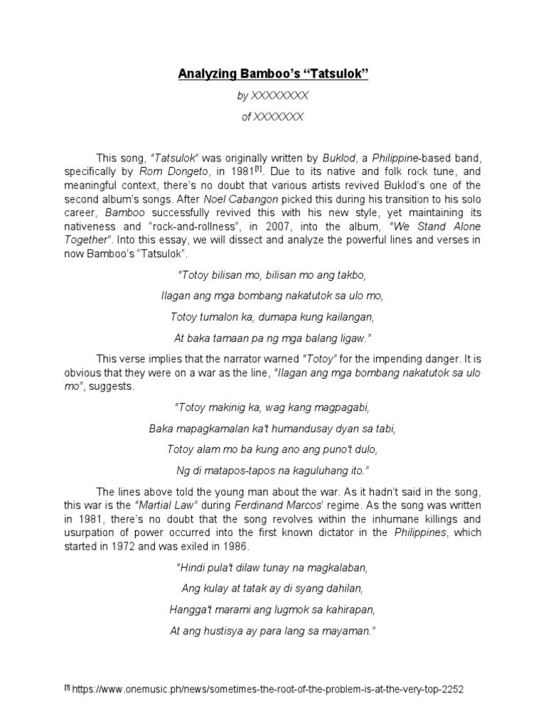 Analyzing Bamboo's Tatsulok PDF