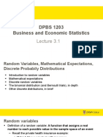 DPBS 1203 Business and Economic Statistics