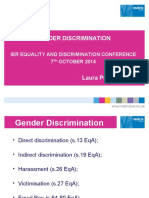 Gender Discrimination: Ier Equality and Discrimination Conference 7 OCTOBER 2014
