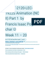 Ict 2120 Animation NC II Week 11 - 20 by Francis Isaac