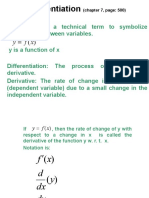 Differentiation: (Chapter 7, Page: 500)