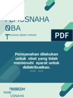 Pemusnahan Obat Di PBF