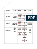 Subject Code Pape R Date Time: 4AA1/01 4AA1/01