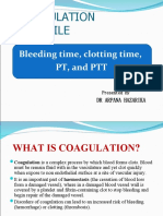 Cogulation Profile: Bleeding Time, Clotting Time, PT, and PTT